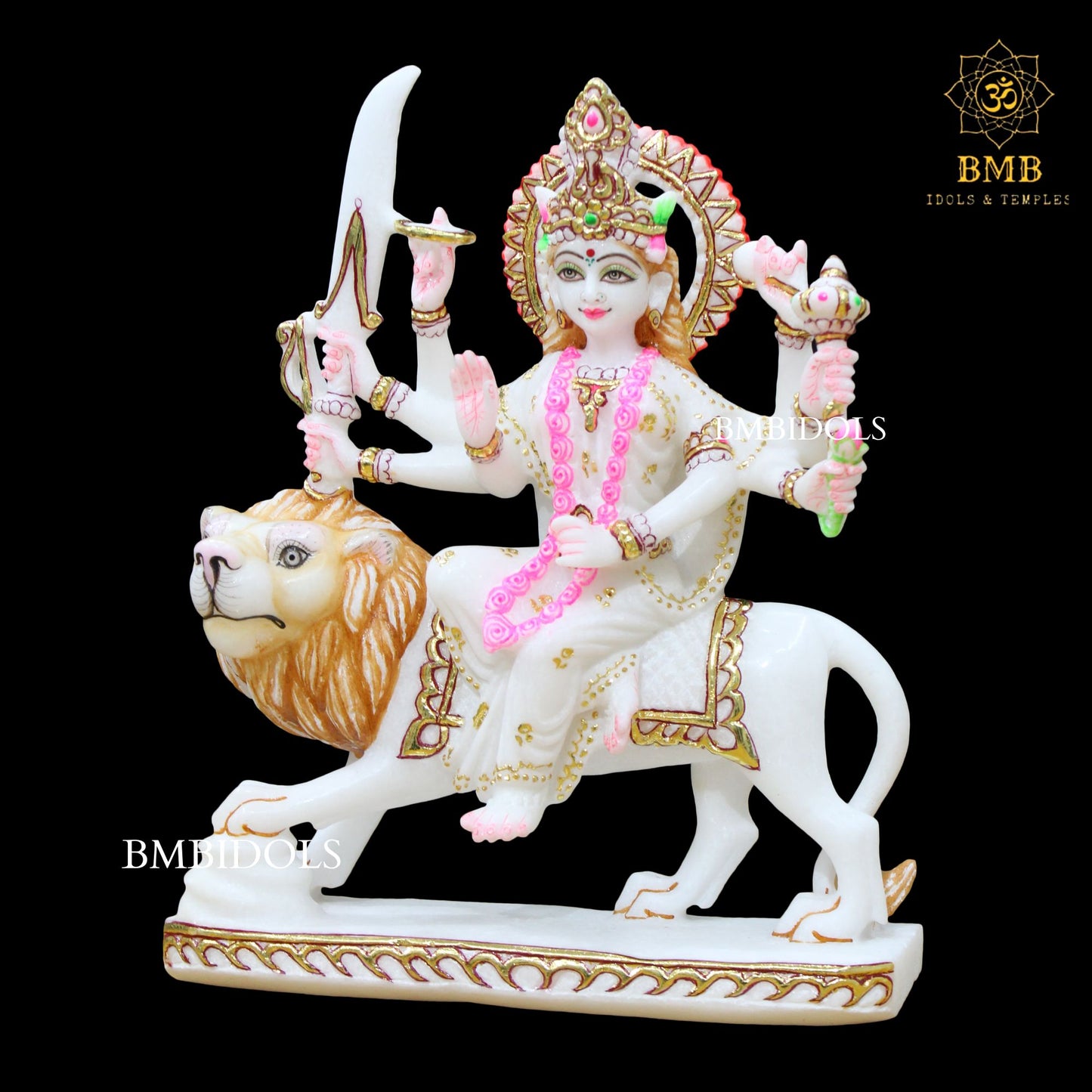 Durga Mata Marble Statue in 12inches for Home and Temples