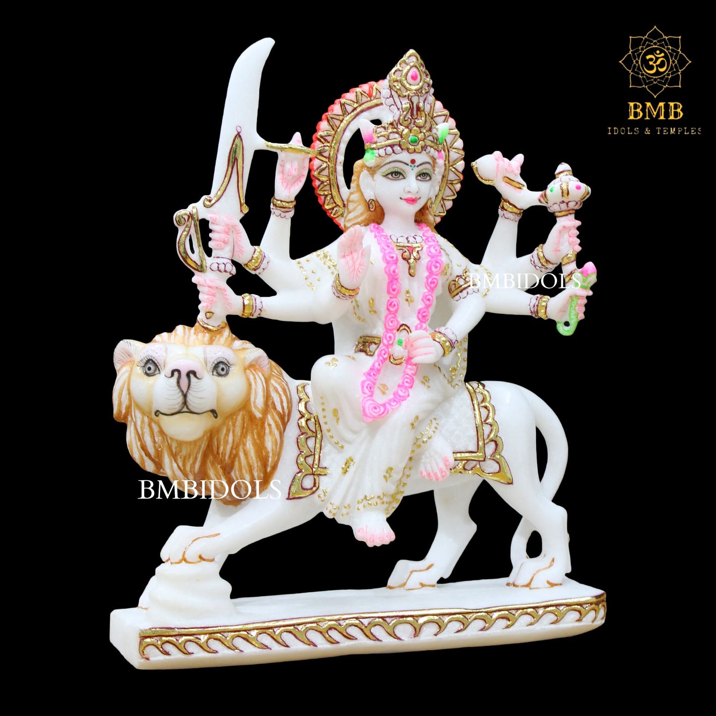 Durga Mata Marble Statue in 12inches for Home and Temples