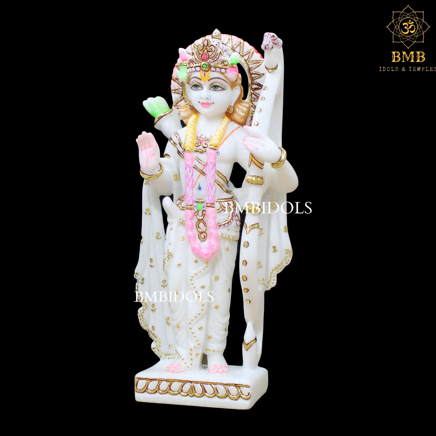 Marble Ram Darbar Murti made in Makrana Marble in 15inches