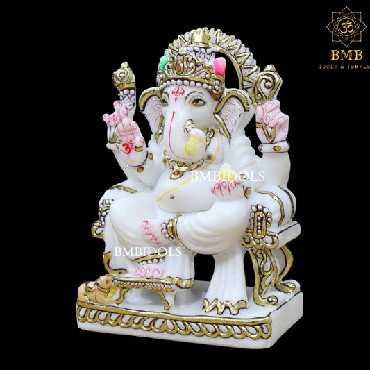 Ganesh Ji Marble Statue for Home Temples available in 9inches