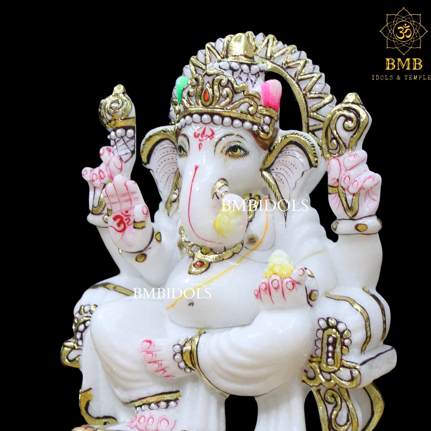 Ganesh Ji Marble Statue for Home Temples available in 9inches