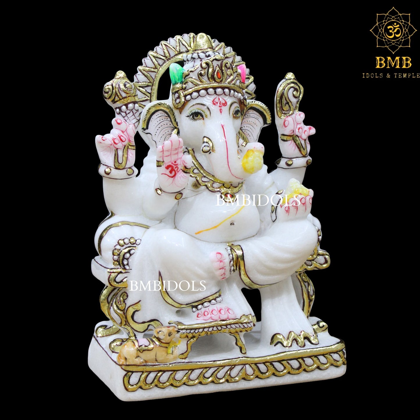 Ganesh Ji Marble Statue for Home Temples available in 9inches