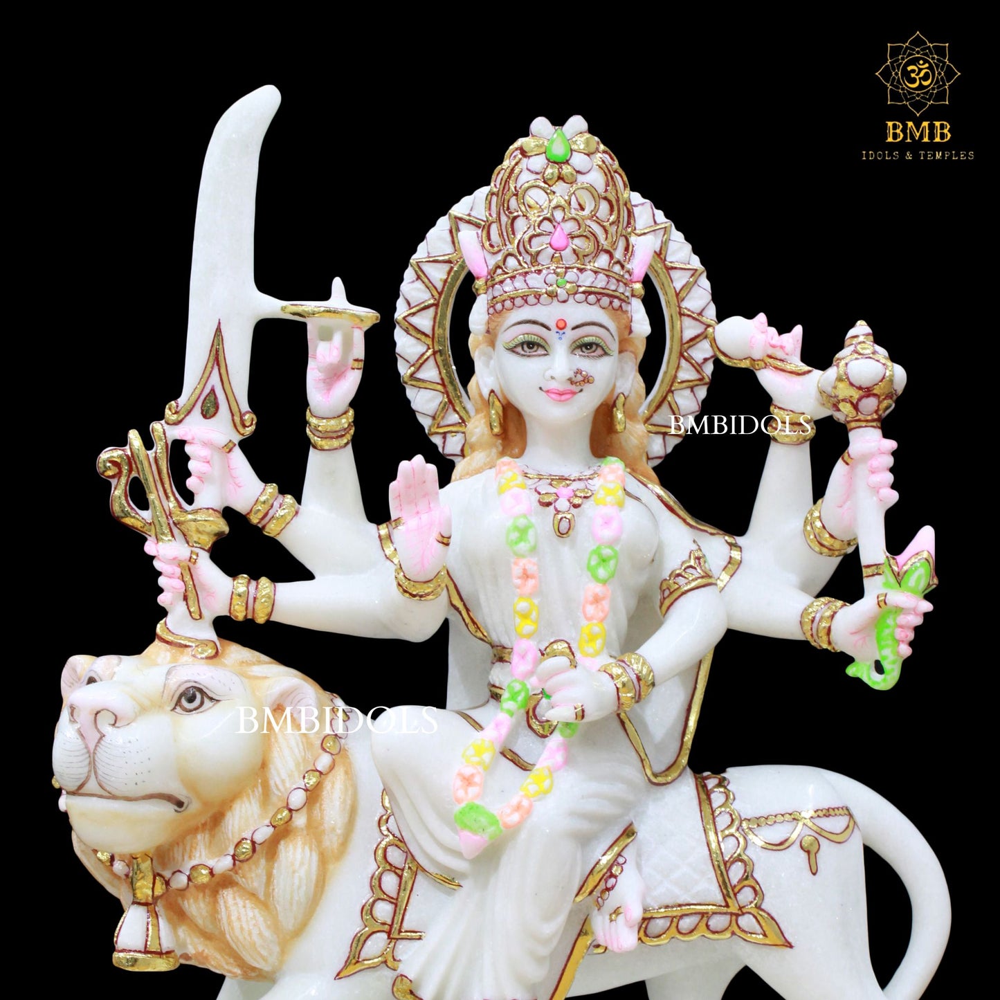 Durga Mata Marble Murti made in 15inches for Homes and Temples