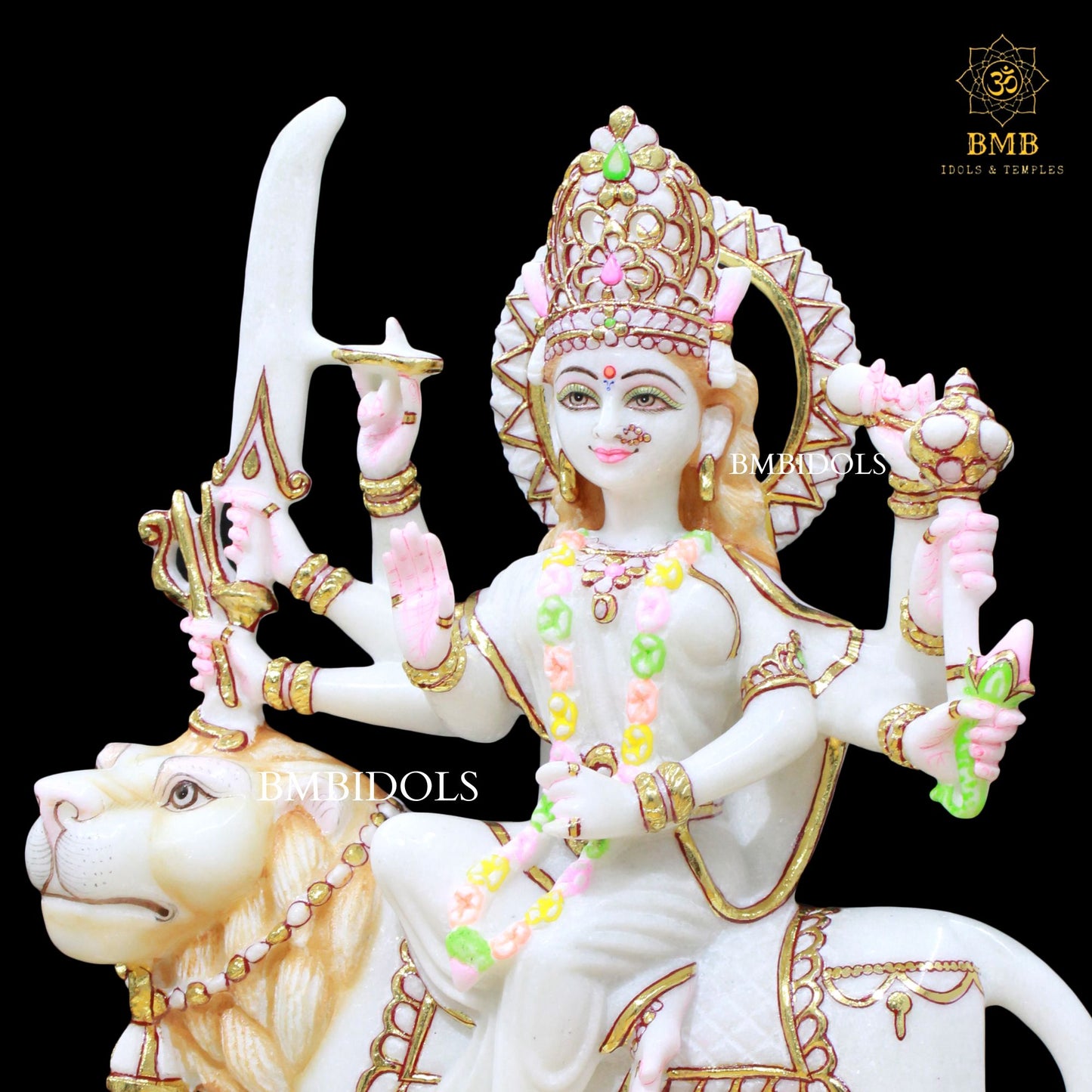 Durga Mata Marble Murti made in 15inches for Homes and Temples