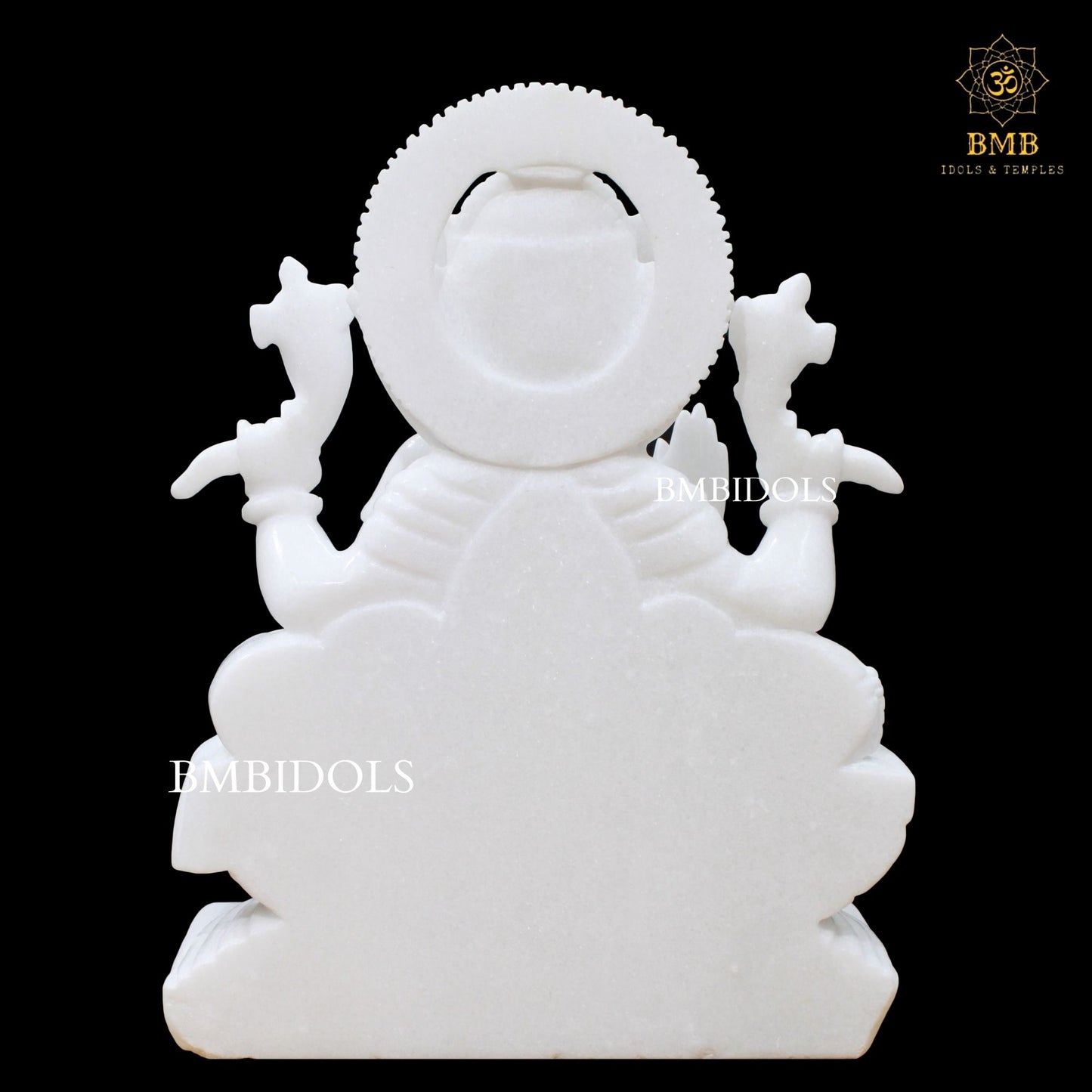 Pre-Order White Ganesh Marble Statue for Home & Temples in four Hands