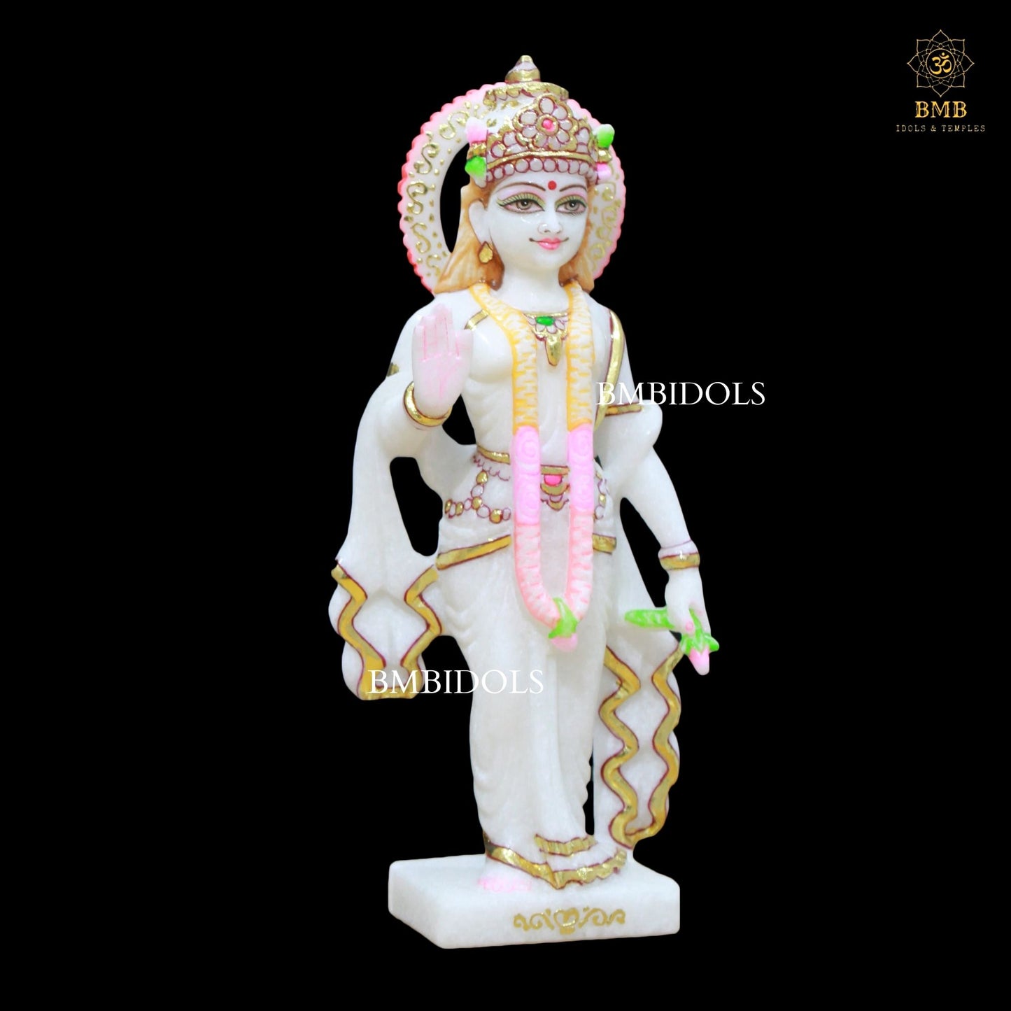 Radha Krishna Marble Murti made in Makrana Marble in 12inches