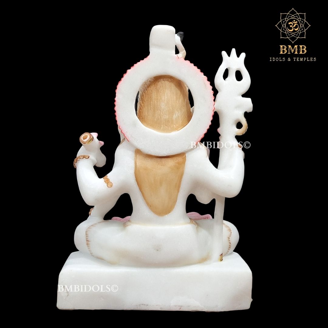 Marble Shiva Statue made in Makrana Marble in 12inches in Sitting Posture