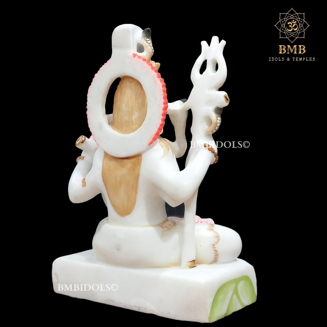 Marble Shiva Statue made in Makrana Marble in 12inches in Sitting Posture