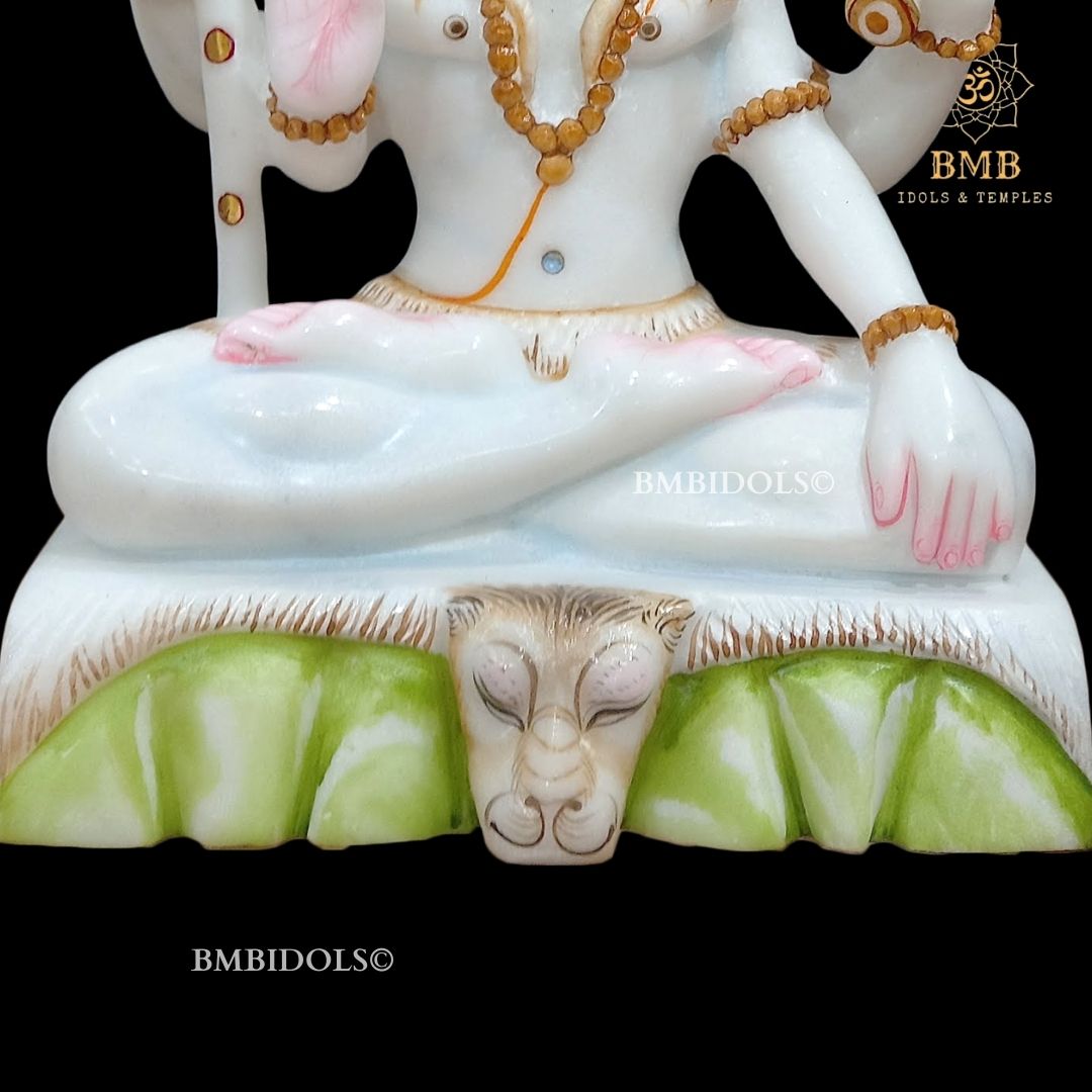 Marble Shiva Statue made in Makrana Marble in 12inches in Sitting Posture