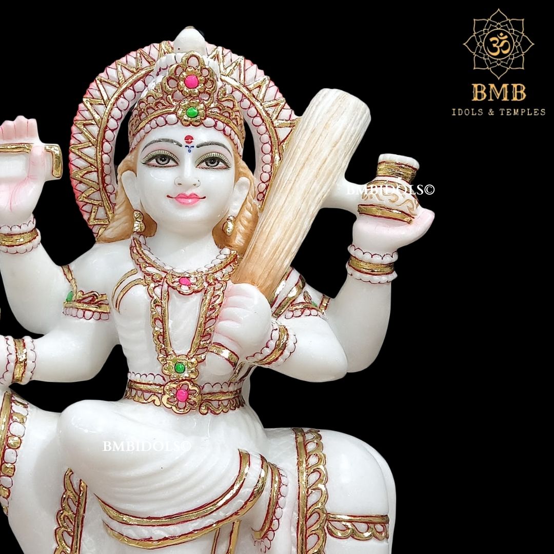 Marble Shitala Mata Murti made in Makrana Marble for Home and Temples