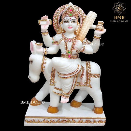 Marble Shitala Mata Murti made in Makrana Marble for Home and Temples