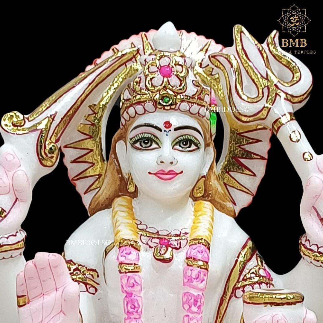 Preorder Marble Santoshi Mata Murti made in Makrana Marble with Four Hands