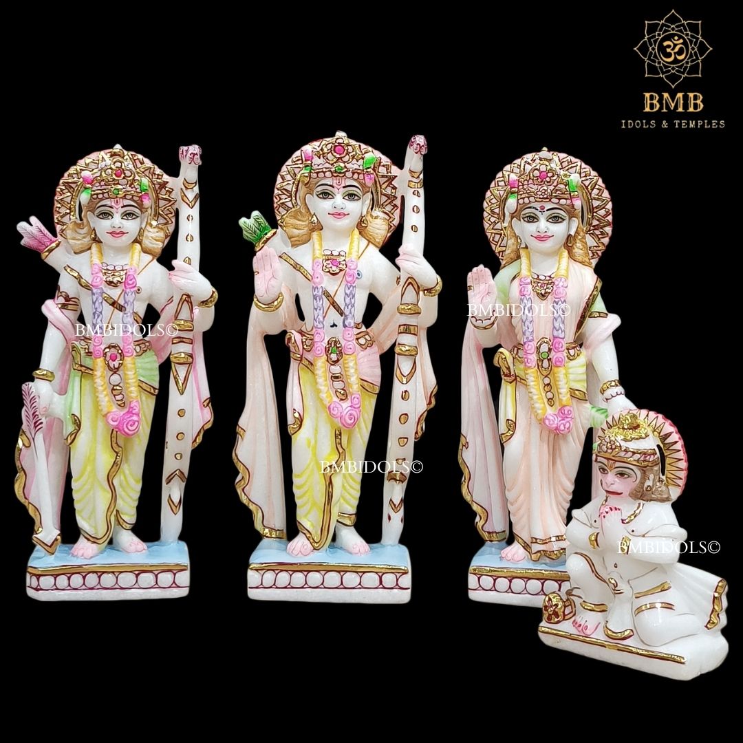 Small Marble Ram Darbar Statue for Home and Temples made in Makrana Marble