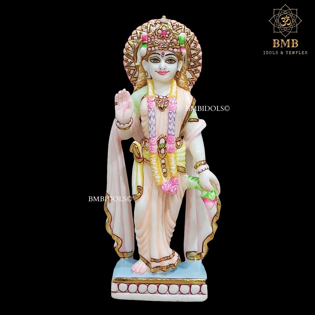 Small Marble Ram Darbar Statue for Home and Temples made in Makrana Marble