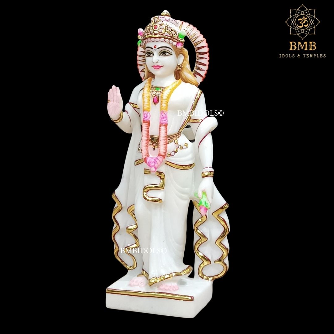 Marble Radha Krishna Statue for Home and Temples in 12inches