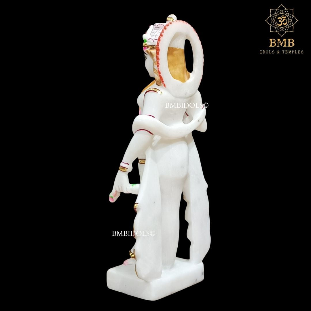 Marble Radha Krishna Statue for Home and Temples in 12inches