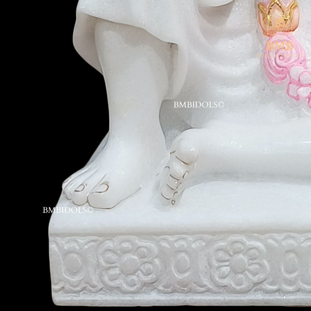 Marble Dwarka Mai Shridi Sai Baba Statue made in White Makrana Marble in 12inch
