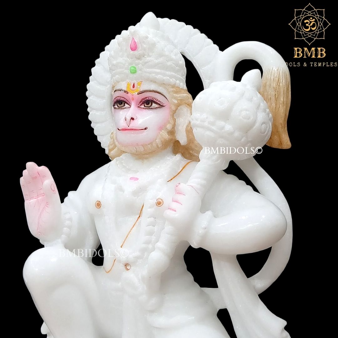 Marble Hanuman Statue in 1feet