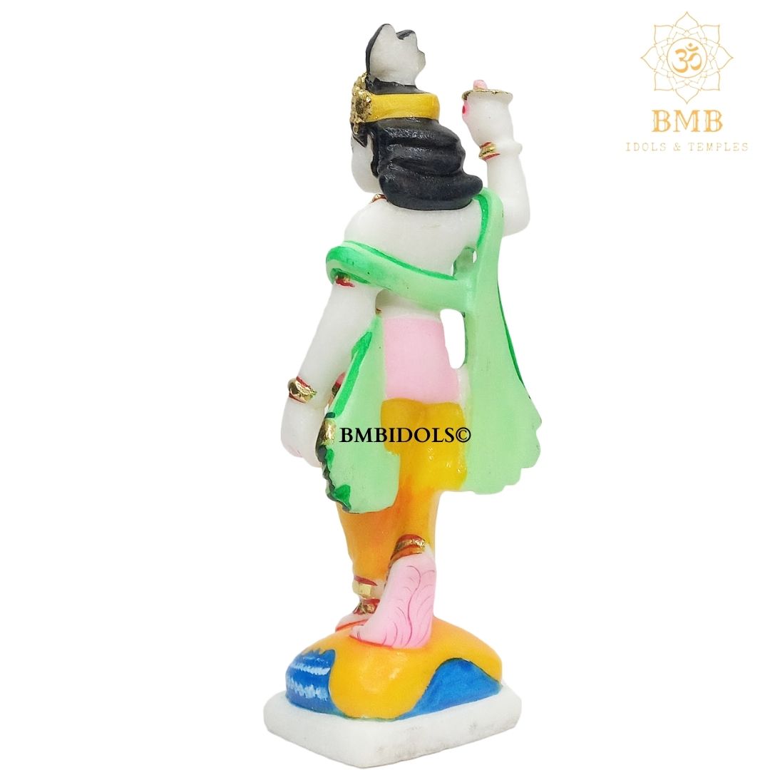 Marble Chakradhari Krishna Statue in small size for Home and Temples