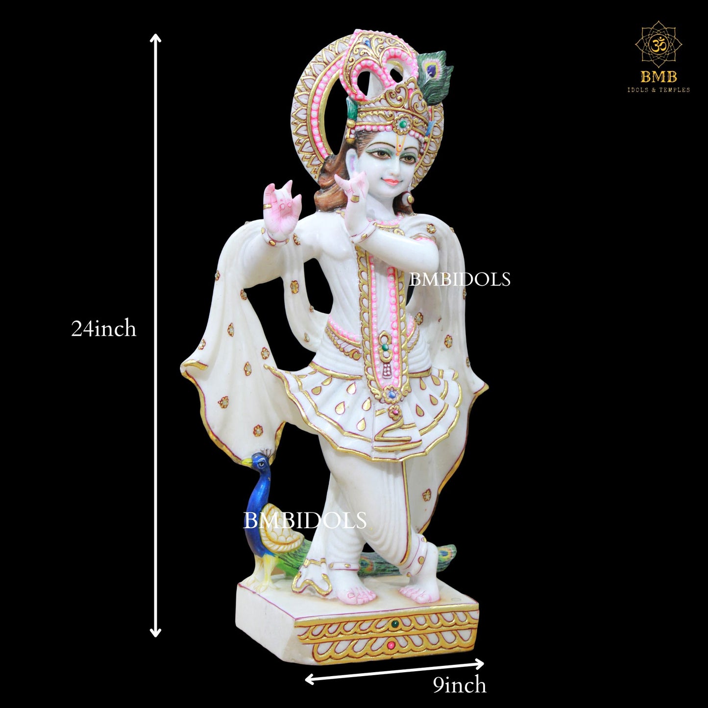24inch Marble Krishna Statue