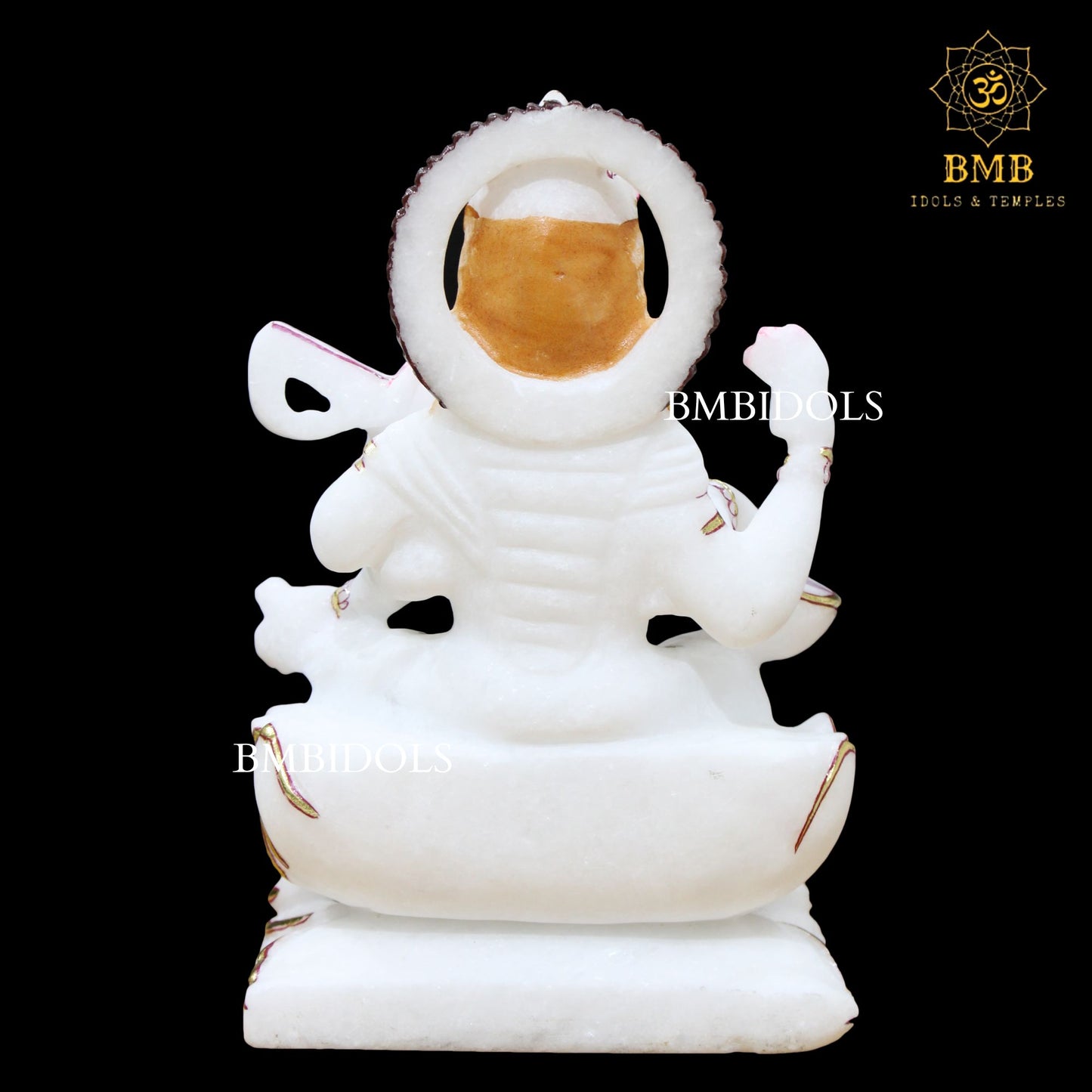 Marble Saraswati Mata Murti for Homes and Temples in 12inches