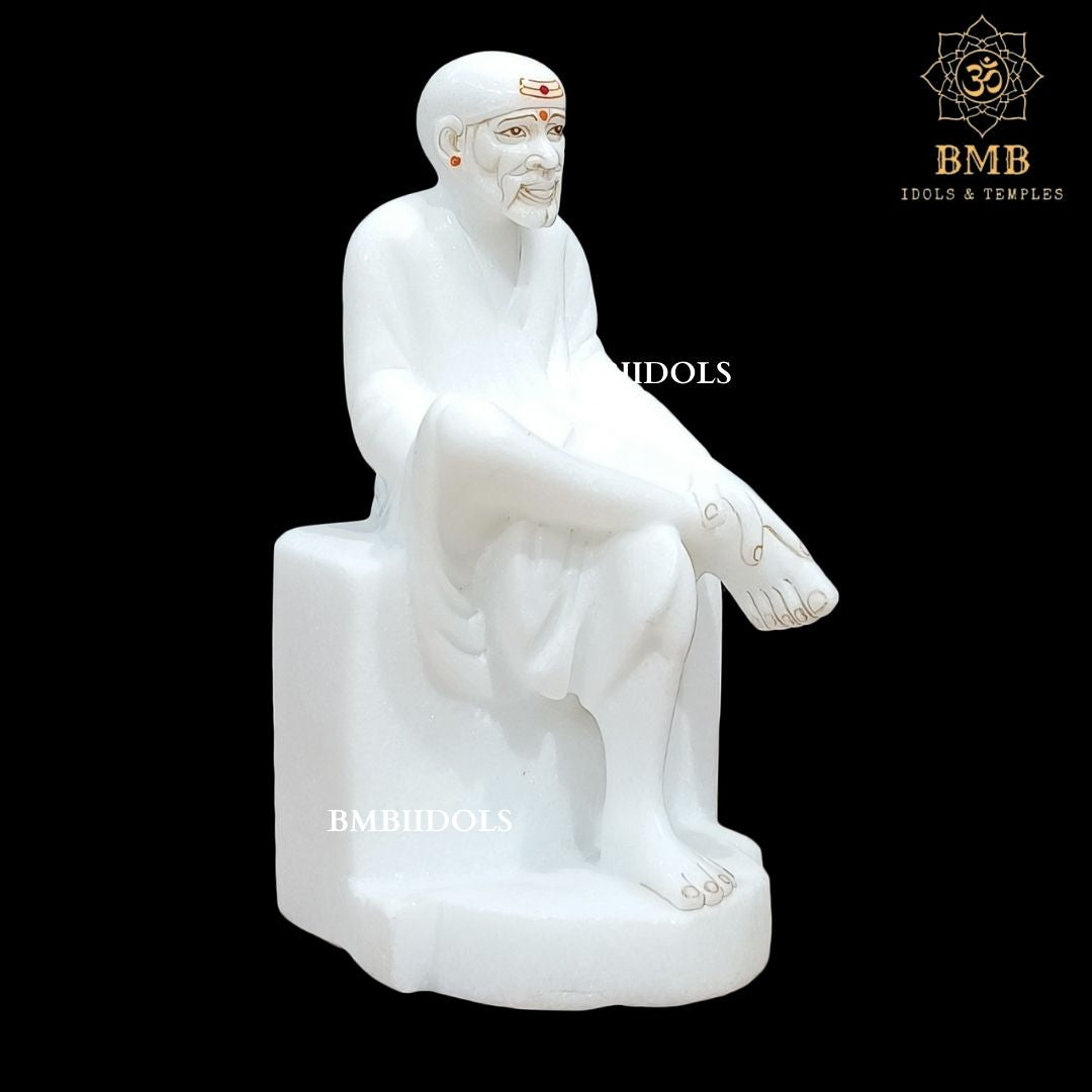 White Marble Sai Baba Murti for Home and Offices made in Makrana marble