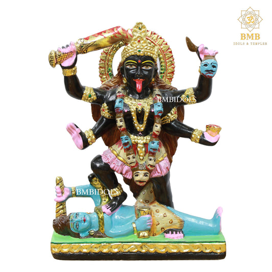 Black Stone Mahakali Statue in 12inches for Homes and Temples