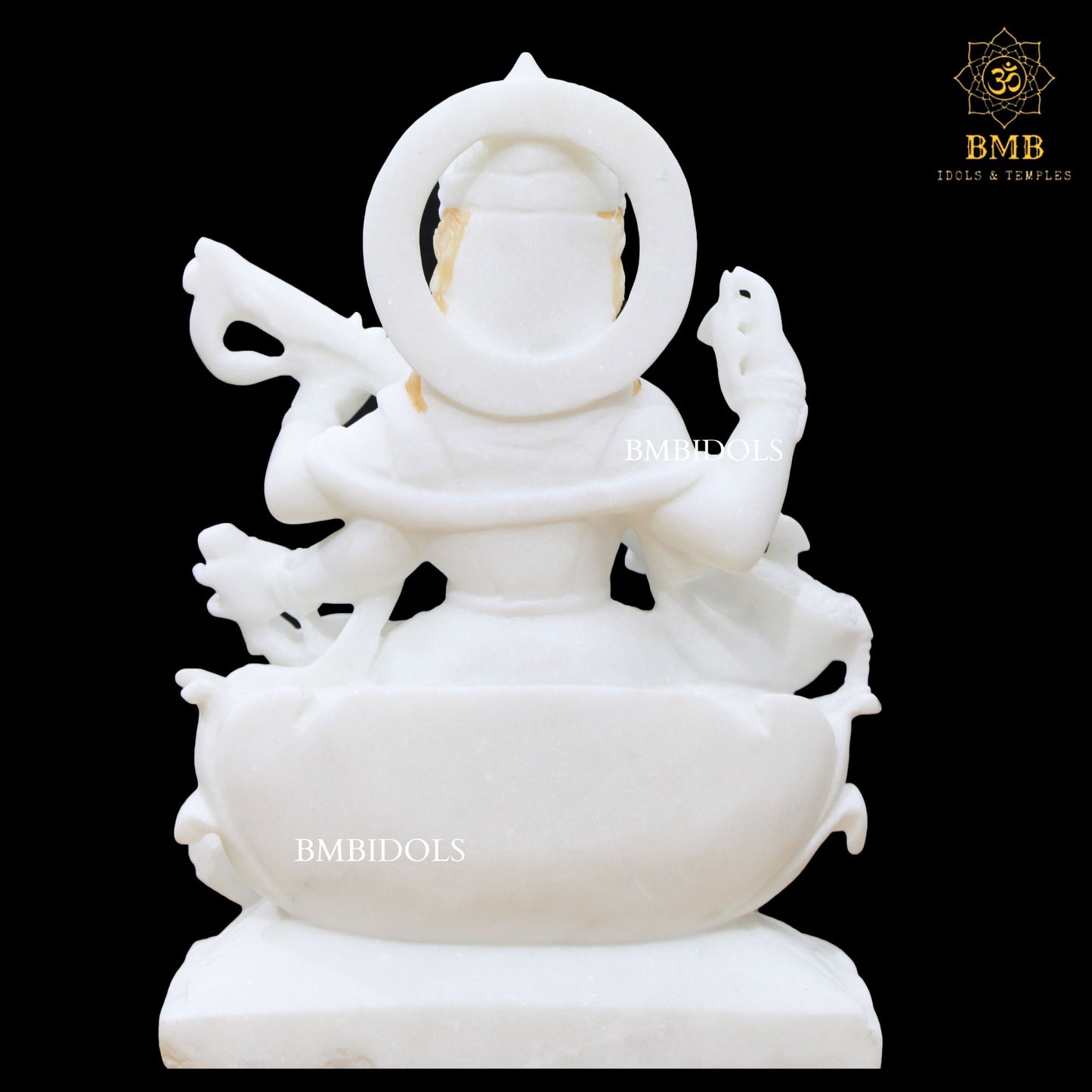 Marble Saraswati Maa Murti in 15inches for Homes and Temples