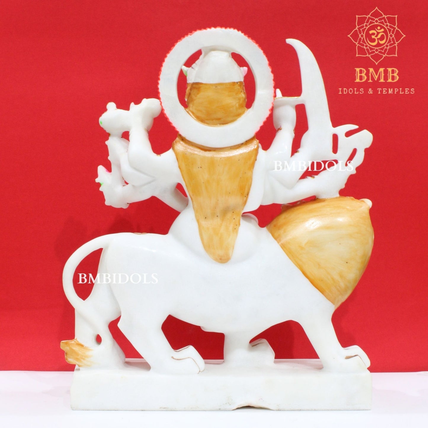 Marble Durga Mata Murti made in Makrana Marble in 15inches