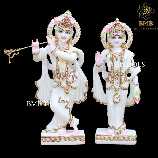 Marble Radha Krishna Statue
