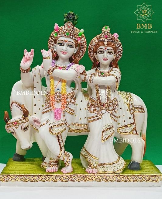 Marble Radha Krishna Statue