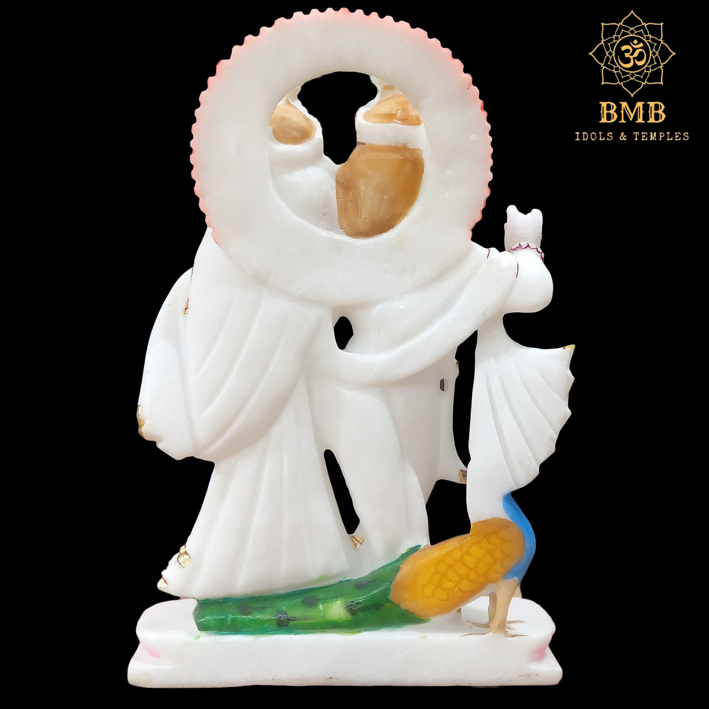 Marble Radha Krishna Murti in 12inches known as Jugal Radha Krishna Statue